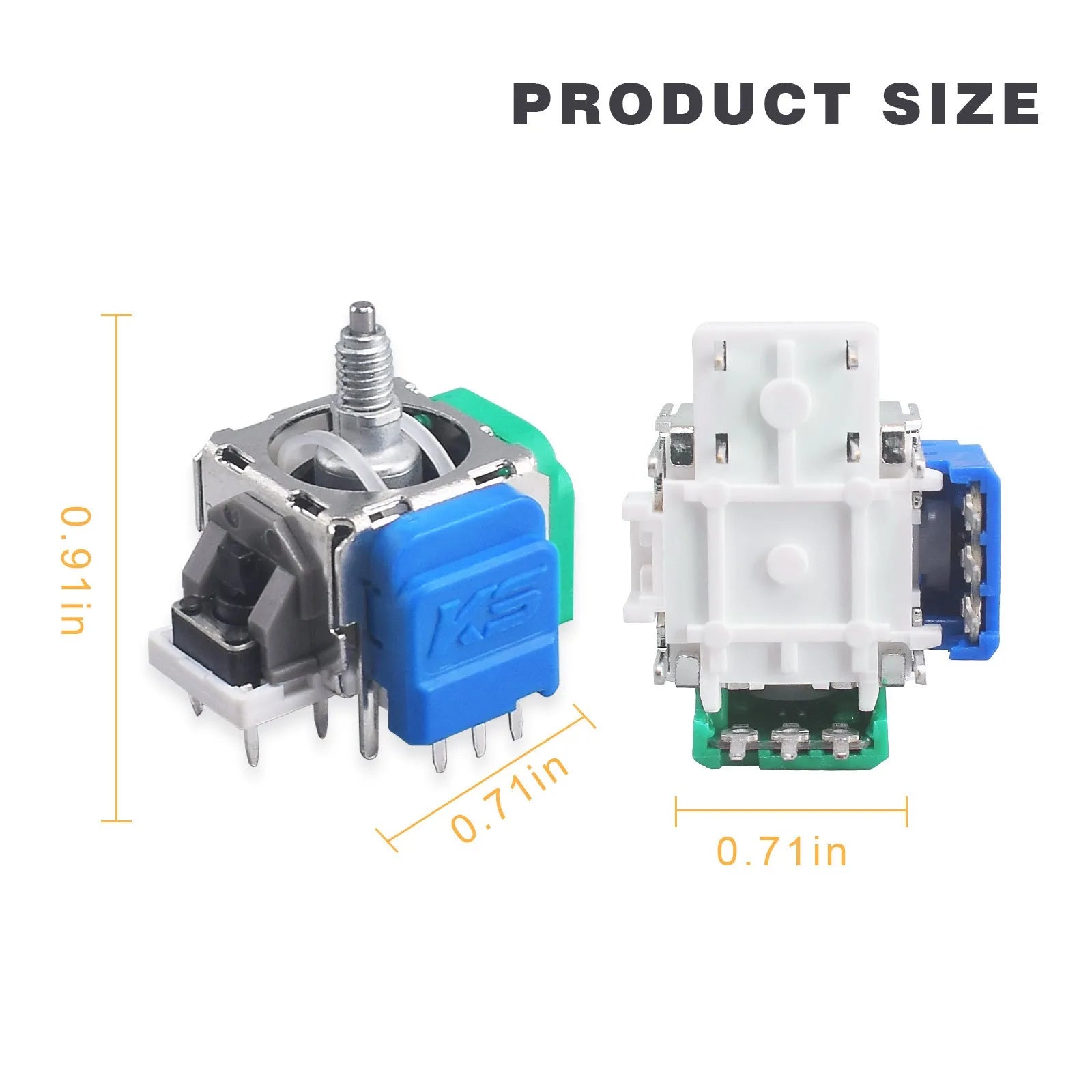 Hall effect magnetic joystick replacement module for PS5 PS4 Switch XBOX controllers