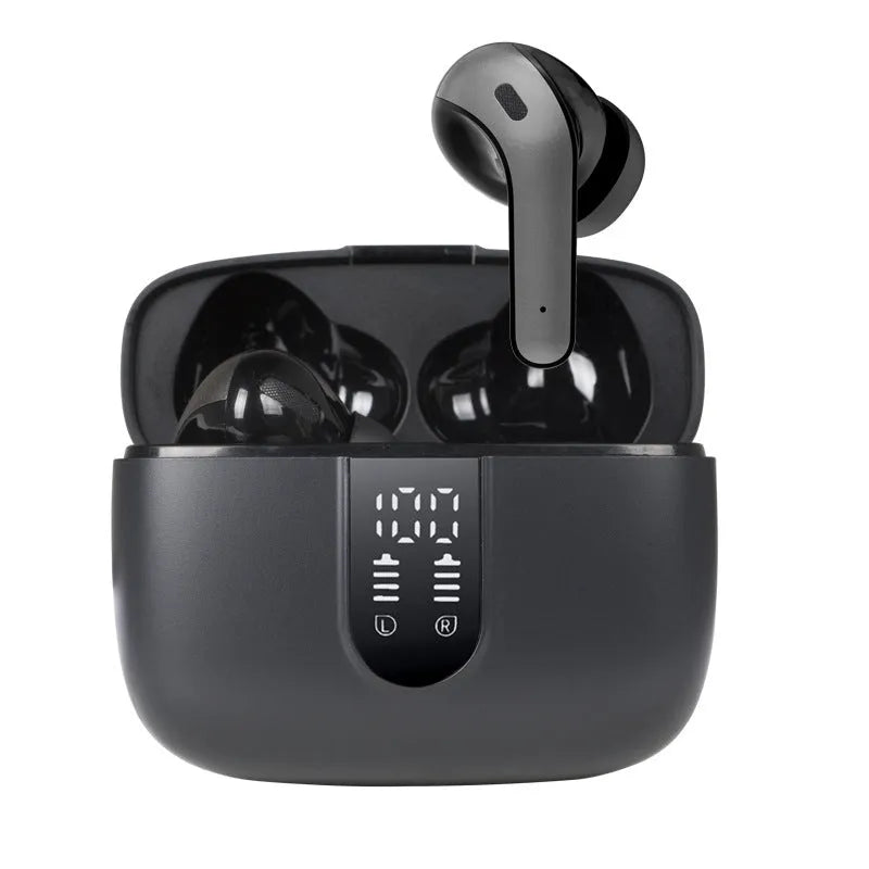 Jerry X08 wireless in-ear headset with digital display and USB charging case