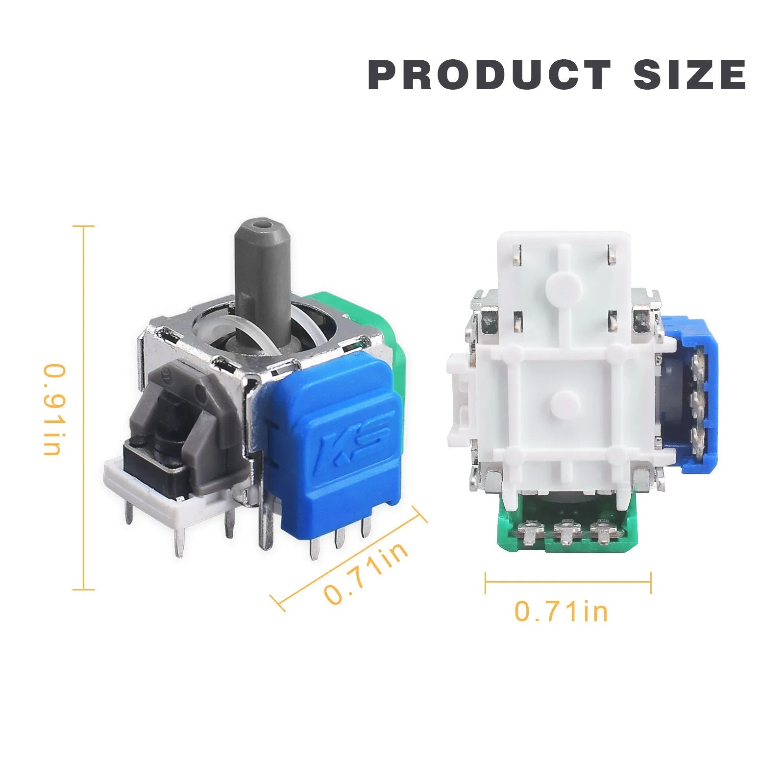 Hall effect magnetic joystick replacement module for PS5 PS4 Switch XBOX controllers