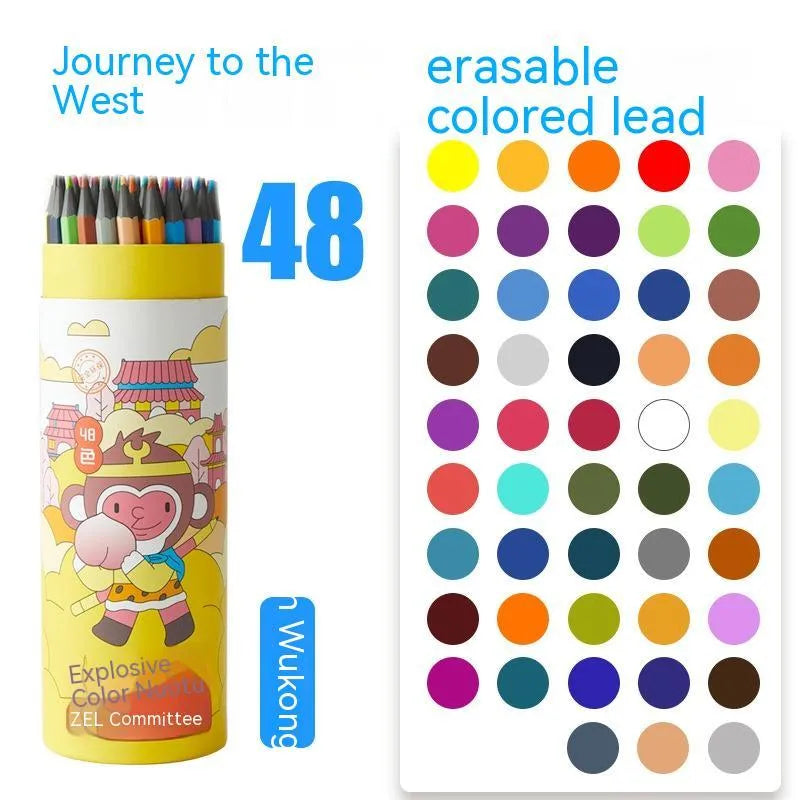 Zhenglin Sports Series colour pencil set with barrel design showing multiple pencil colours