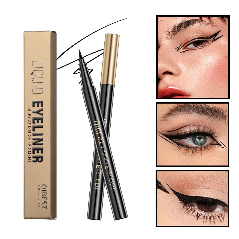Q2407 black liquid eyeliner pen with quick-dry smudge-resistant formula