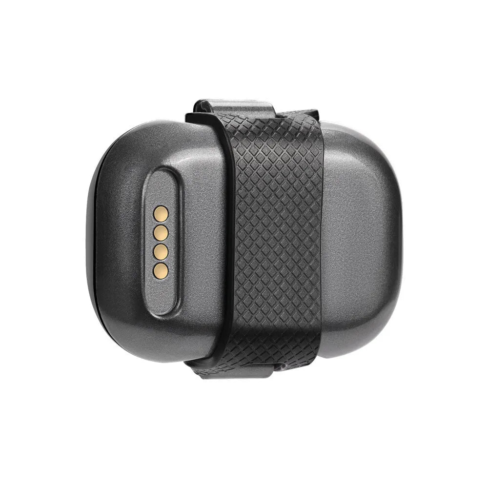Black pet GPS locator with hanging rope for dog or cat tracking