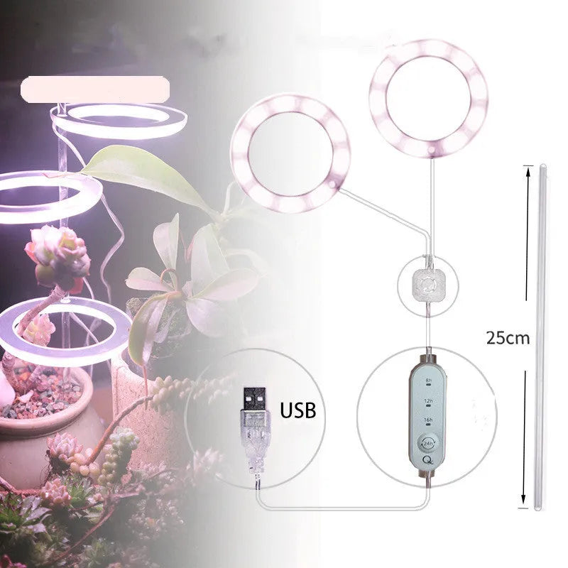 USB LED full spectrum grow light with transparent PC aluminium housing and acrylic stick