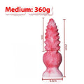 Pink platinum silicone women's masturbation device with shaped penis design - Berserker S and M sizes