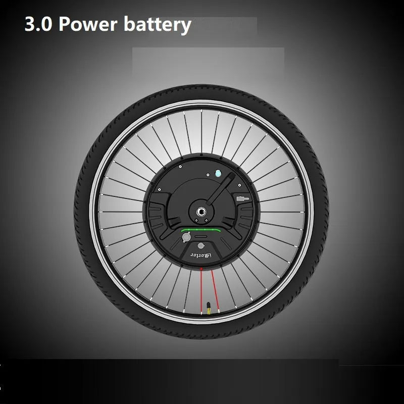 Yunzhilun micro-power bicycle conversion kit for 26-inch wheels with lithium battery and alloy hub motor.