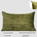 Antique style modern cushion pillow with quilted velvet texture in green, red, mocha, or orange colours