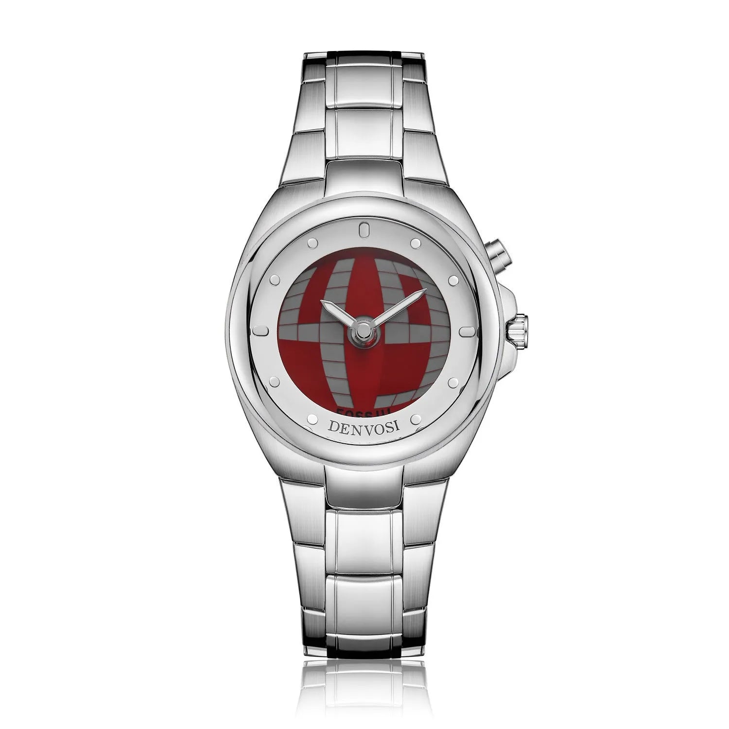 Y2K digital dual display men's watch with 40mm mineral glass face and stainless steel buckle
