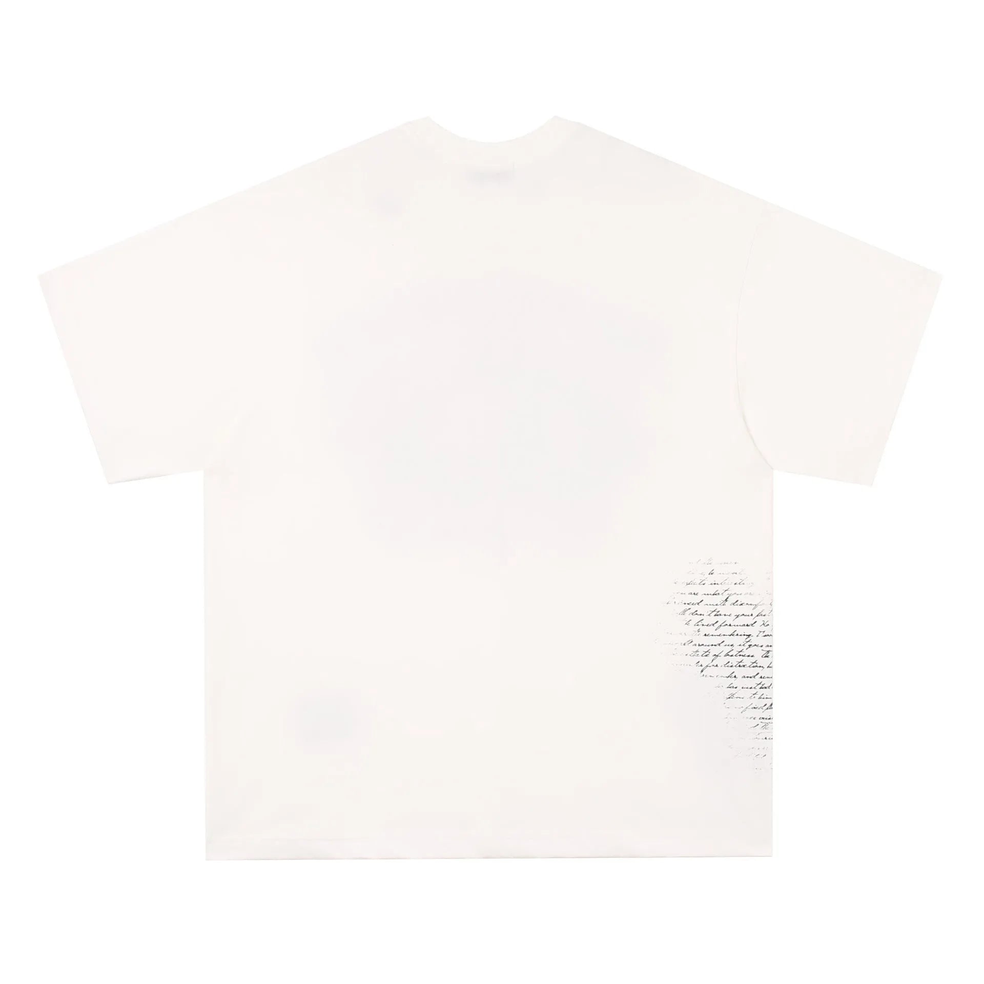 Black and white retro hip hop gothic graphic t-shirt with letter designs on cotton fabric