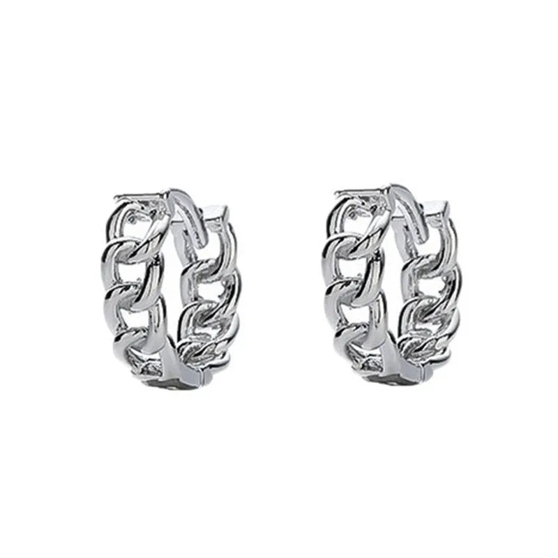 West Coast geometric men's earrings in copper available in 10mm and 14mm sizes