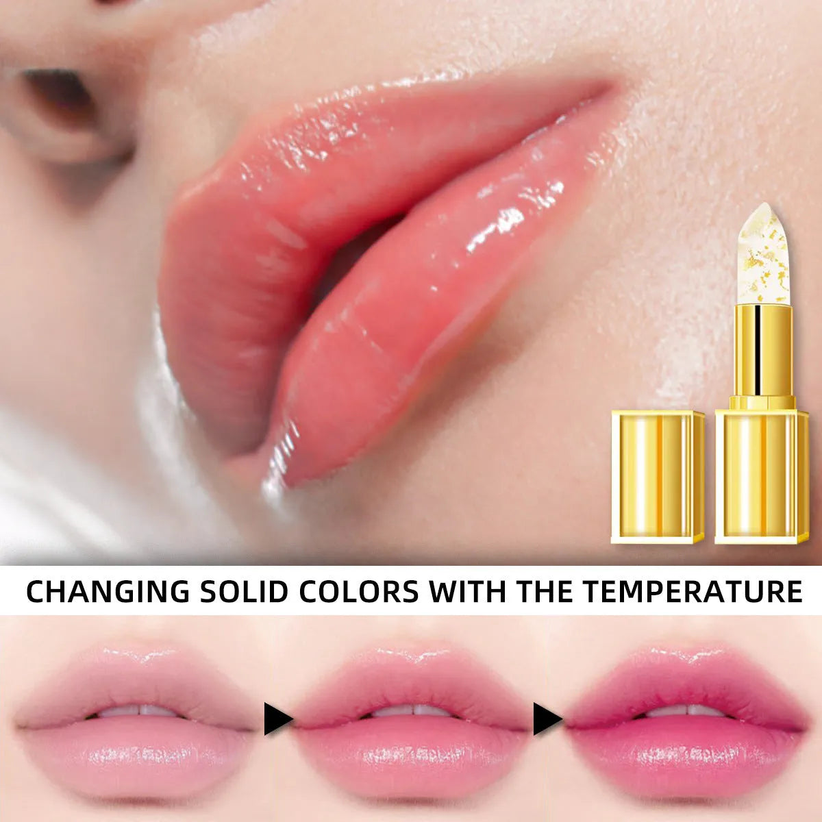 Anti-smudge gilding warm colour-changing lipstick in 3.5g size with YB1001 formula