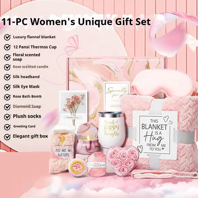 Aromatherapy candle soap bath gift set in modern simple style plastic packaging measuring 27x23x13cm