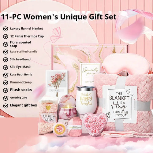 Aromatherapy candle soap bath gift set in modern simple style plastic packaging measuring 27x23x13cm