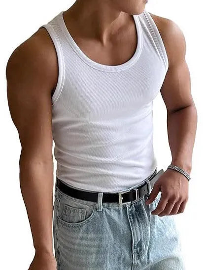 Men's tight fit round neck workout t-shirt with wool lining in six colour options for gym training
