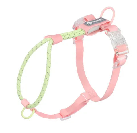 Solid colour PVC dog hand holding rope leash in dark red purple yellow or taoyao green, 120cm long.