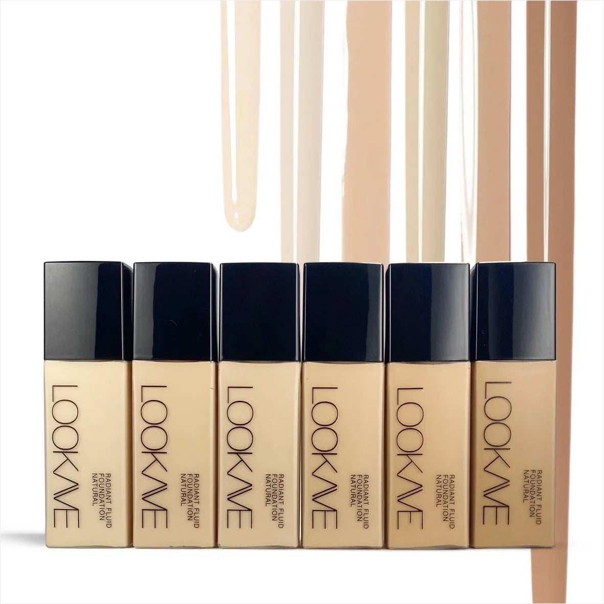LOOKAVE matte liquid foundation bottle with 21ml content in Ivory White shade