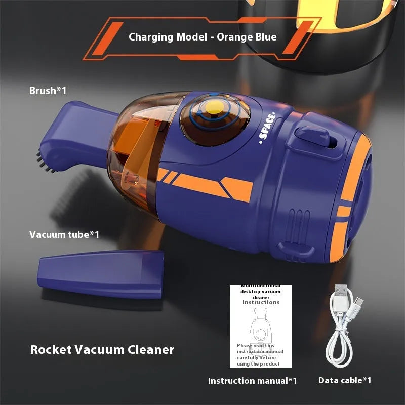 USB rechargeable handheld desktop vacuum cleaner in various colours for keyboard and computer dust removal