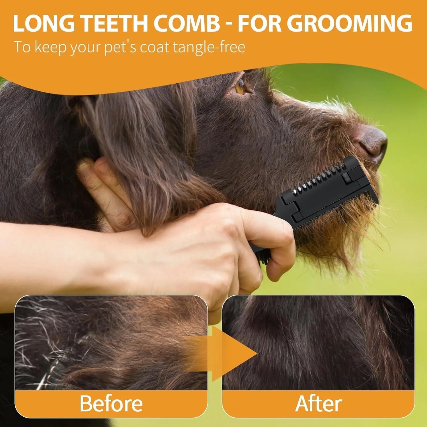 2-in-1 pet razor comb and trimmer for dogs and cats with 10 replacement blades