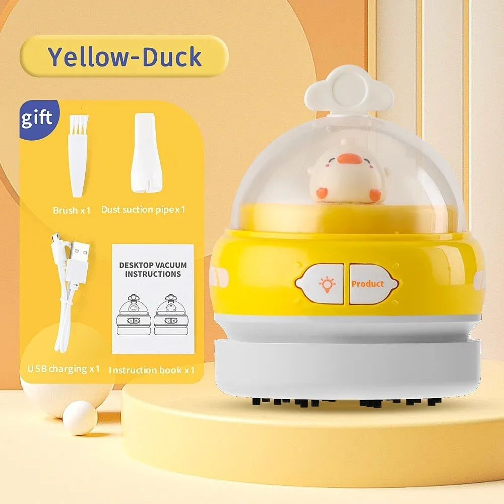 USB rechargeable handheld desktop vacuum cleaner in various colours for keyboard and computer dust removal