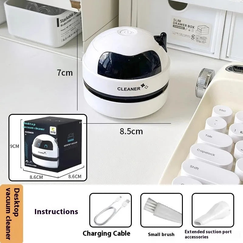USB rechargeable handheld desktop vacuum cleaner in various colours for keyboard and computer dust removal