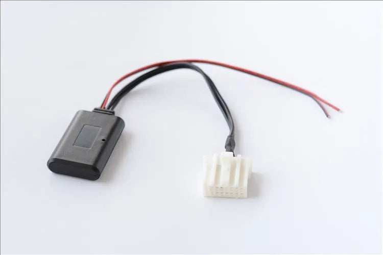 Black JieRui-BT 5908 Bluetooth audio cable for Mazda vehicles with AUX port