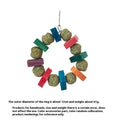 Applewood and straw ball ring chew toy for hamsters, guinea pigs, and rabbits on a white background.