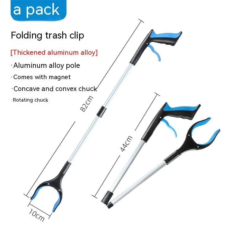Blue plastic and aluminium alloy trash folder clip pliers for organising materials.