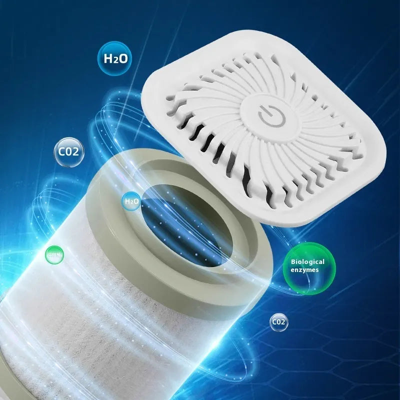 Mini USB car and home air purifier in black and white colours with HEPA filter