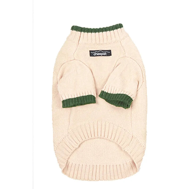 British style two-leg pet sweater in wool for dogs and cats during autumn and winter