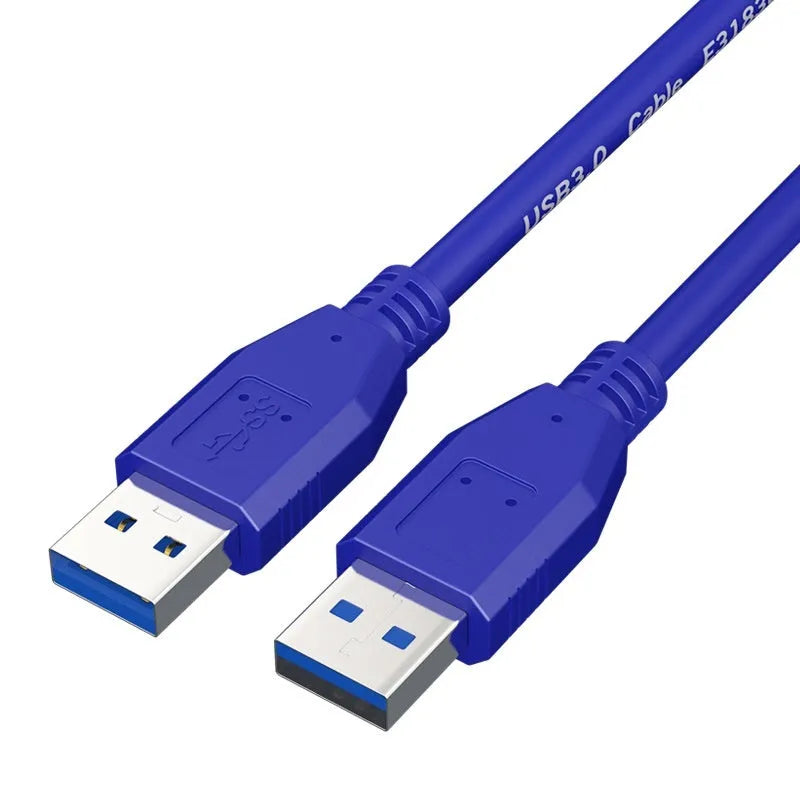 USB 3.0 male-to-male data cable with nickel-plated connectors for external hard drives
