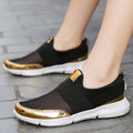Women's lightweight sneakers with mesh inside material available in blue, black and grey colours