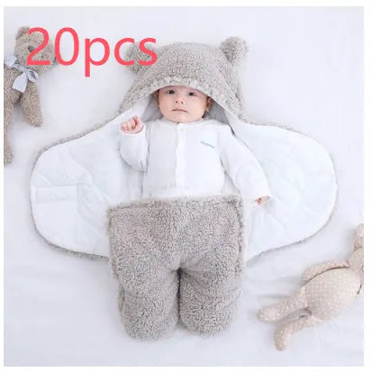 Baby quilted sleeping bag wrapper in cotton blend fabric showing six colour options