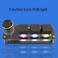 Black or white RGB backlit macro keyboard with USB cable for computer shortcut operations