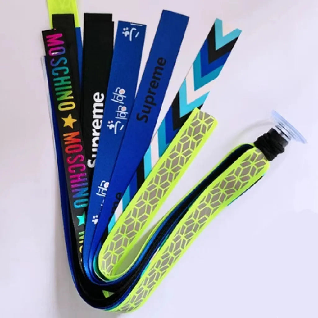 Children's decorative helmet streamer ribbon in multiple colours for roller skating and skiing safety gear.