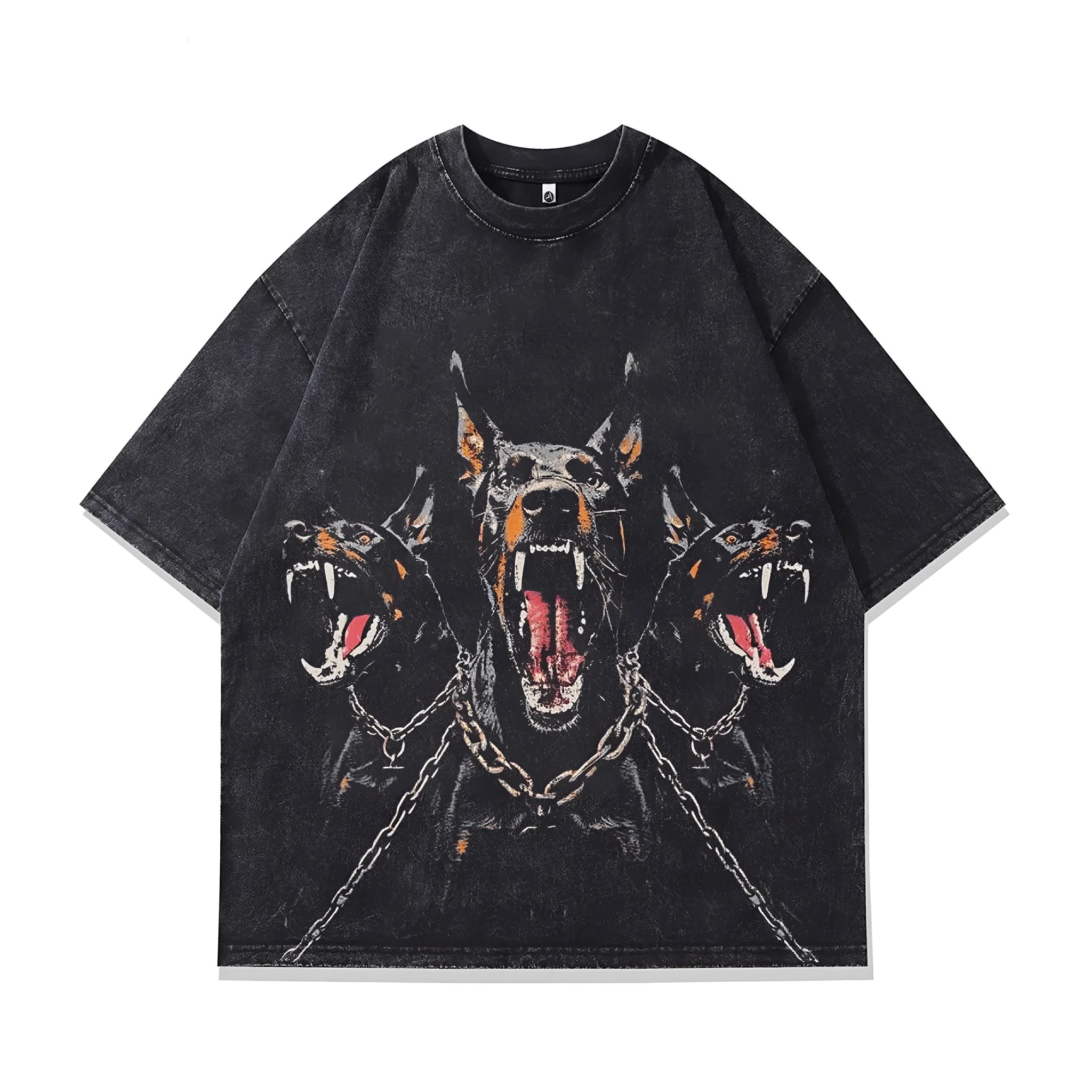 Men's loose fit short sleeve cotton T-shirt with character pattern print in Style03916 colour