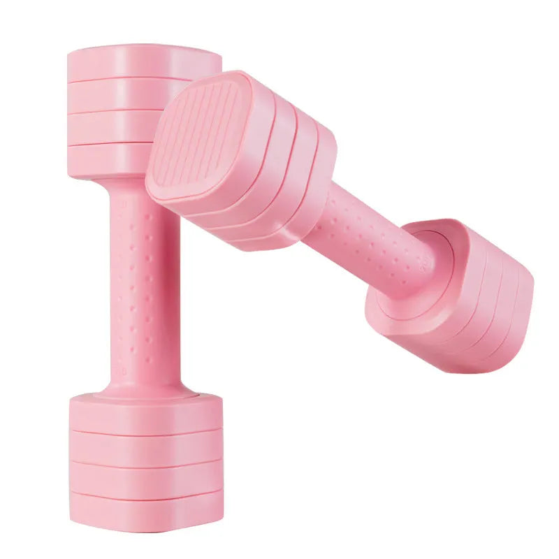 Women's detachable dumbbell set in pink colour with 5lb weight for fitness training