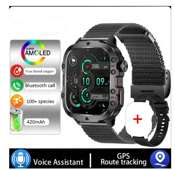 QX11 Smart Bluetooth Watch with zinc alloy case and TFT touchscreen display.