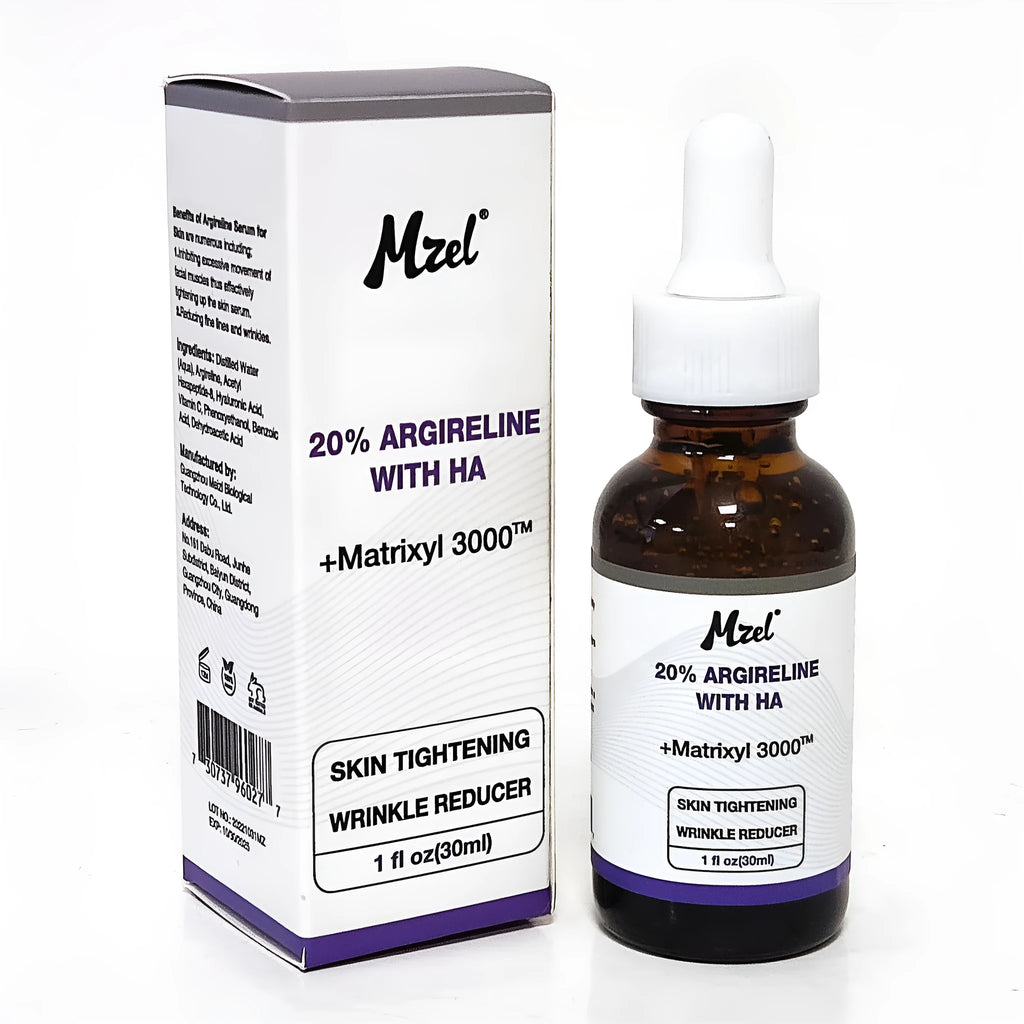 Six-peptide anti-wrinkle serum moisturising liquid 30ml bottle for facial brightening and hydration