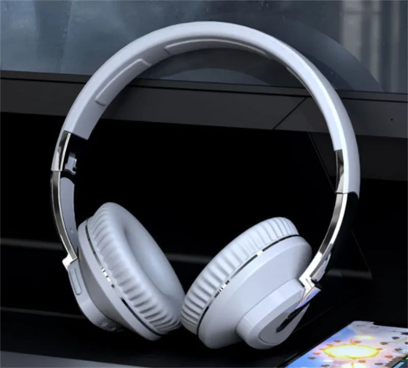 H3 wireless over-ear headset in black with Bluetooth 5.0, AUX jack, and TF card slot features