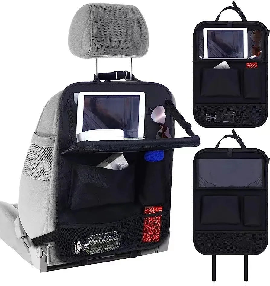 Black Oxford cloth car seat back buggy storage bag with hanging design