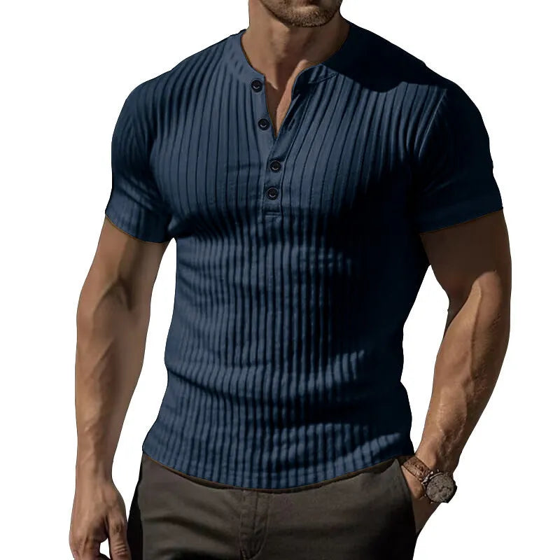 Slim-fit men's sports muscle t-shirt in army green, showing short sleeves and solid colour design.