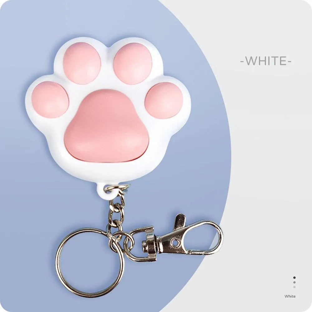 USB rechargeable cat infrared teaser toy with keychain clip in black or pink colours