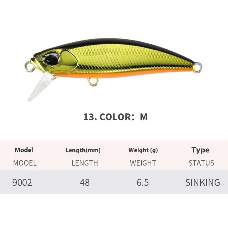 Tossing Japanese 48mm soft plastic mino fishing lure for mandarin fish and snakehead.