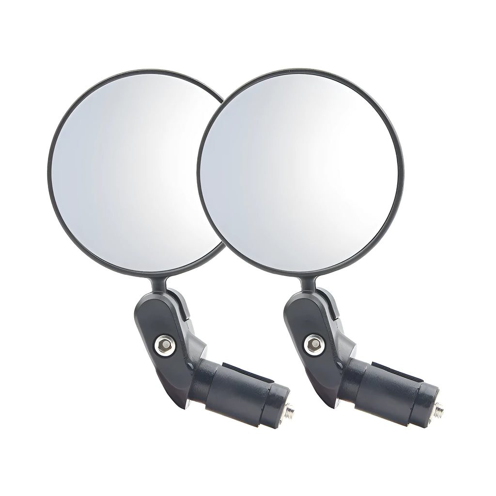 Black foldable convex rearview mirror with 7 cm diameter reflector