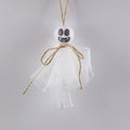 Halloween ghost-themed LED string lights with colourful beads and a battery box for cord-free decoration.
