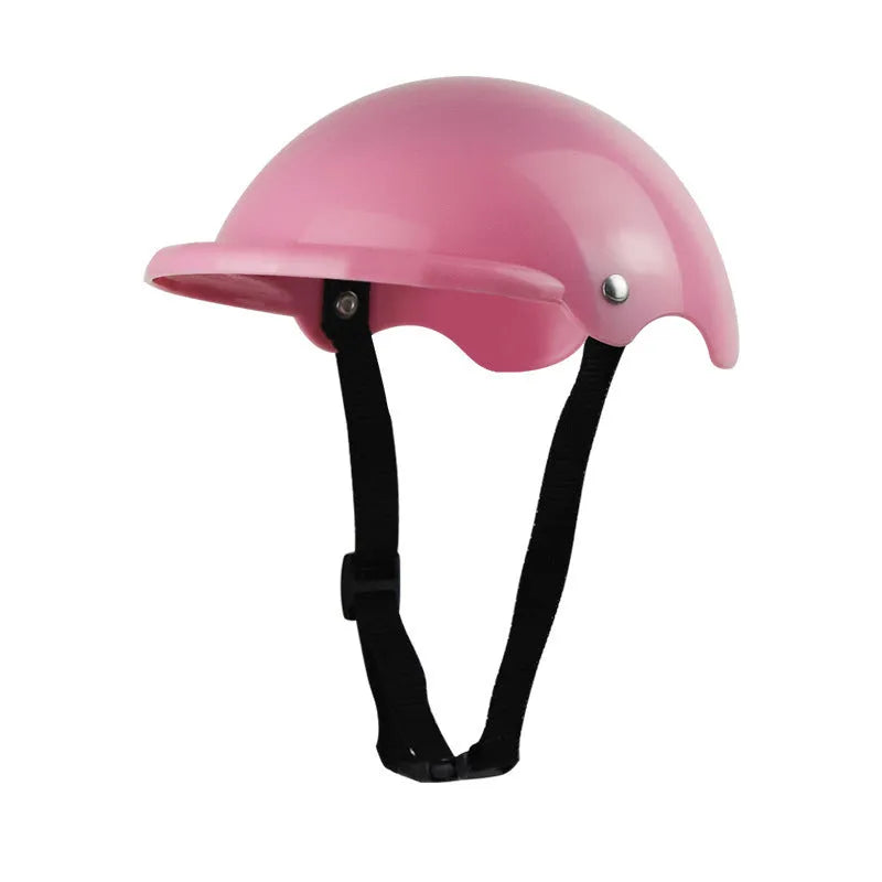Small size S plastic pet safety helmet in pink, black, yellow or green colours for motorcycle use