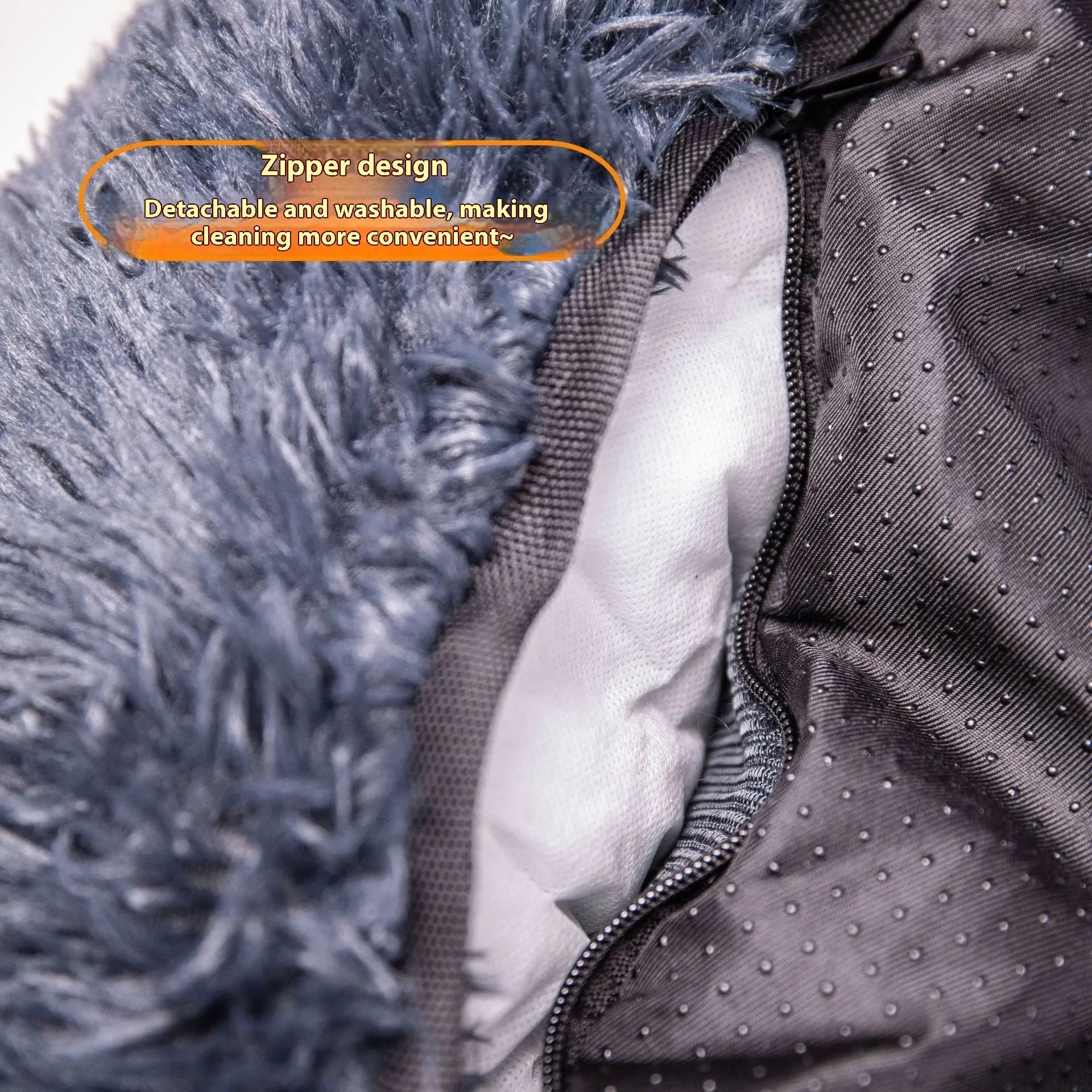 Thermal thickened cloth pet mat for vehicle boot in dark grey or beige colours