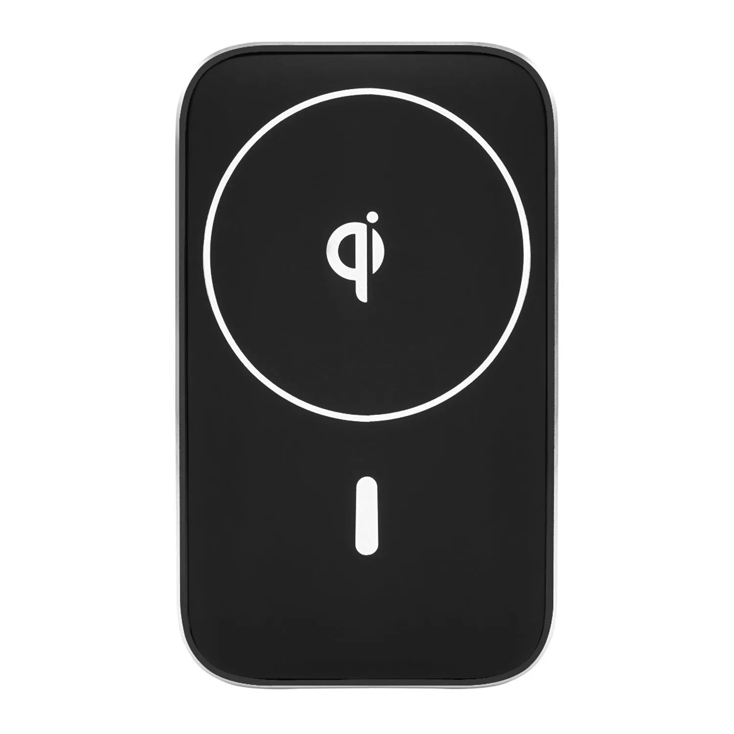Black M6 magnetic wireless car charger mounted on a car air vent
