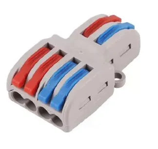 Quick wire connector with fire insulation shell for 32A current and 0.08-4.0mm² wires.