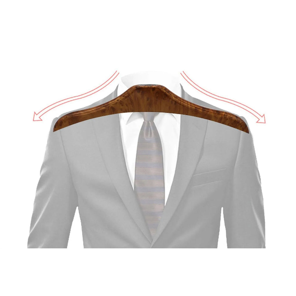 Wood yellow stainless steel car clothes hanger with detachable hooks measuring 46.5cm