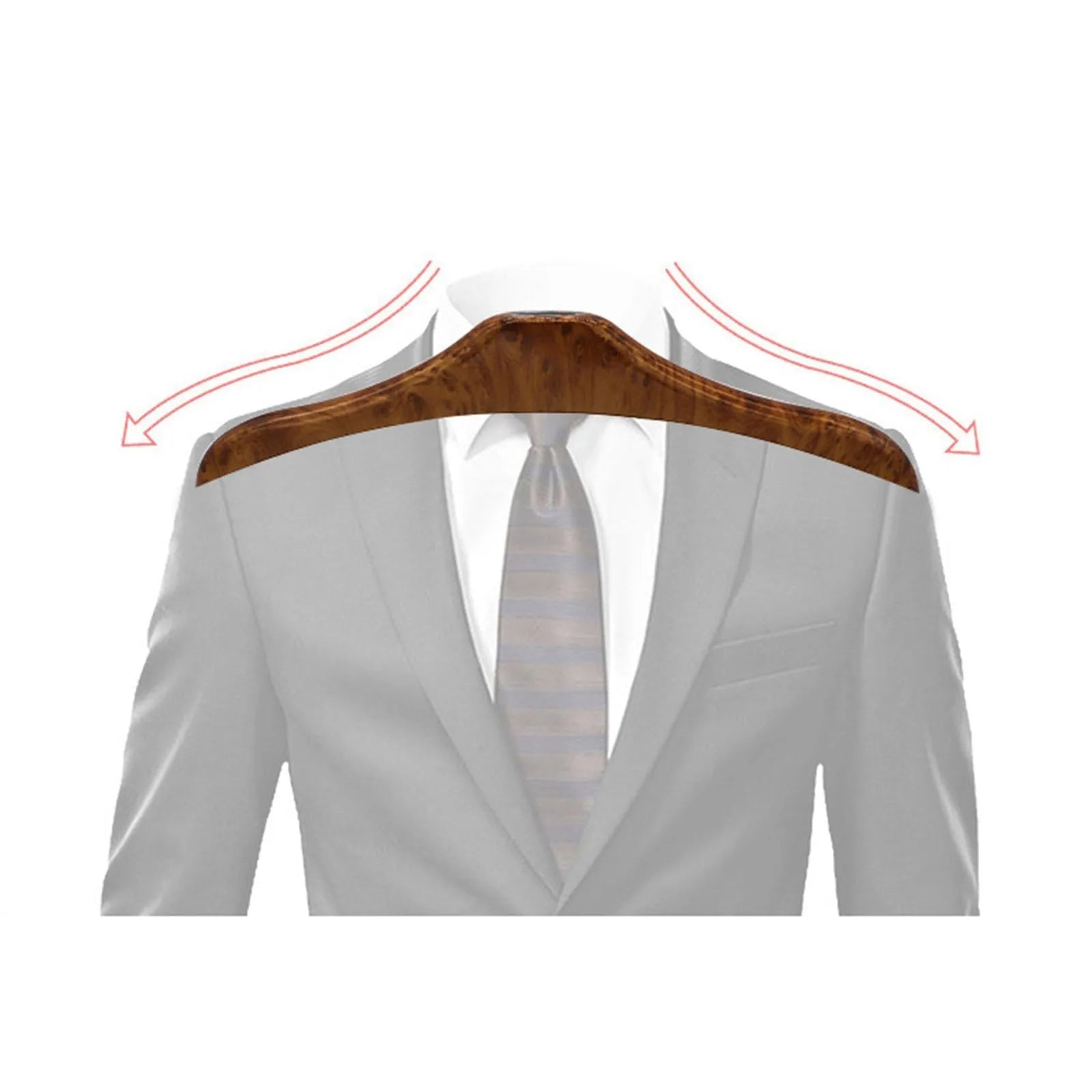Wood yellow stainless steel car clothes hanger with detachable hooks measuring 46.5cm
